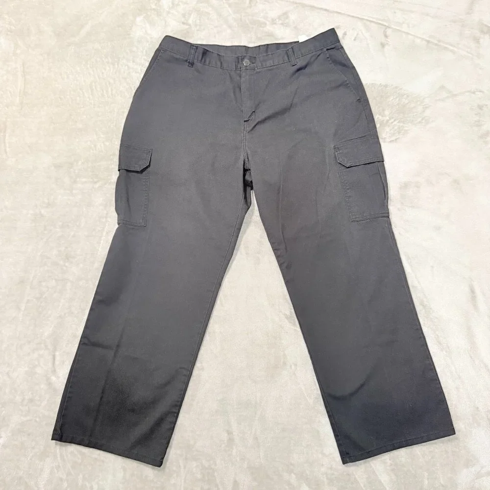 Dickies Mens Relaxed Fit Cargo Utility Pants Size 38x30 Black Workwear